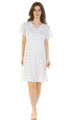 La Marquise Pleated Susan Cotton Rich Short Sleeve Nightdress - Suzanne ...