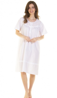 La Marquise Cornwell Short Sleeve Polycotton Nightdress - Suzanne Charles