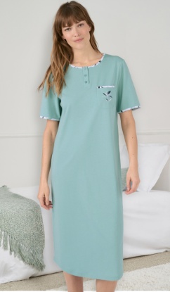 Damart Pack of 2 Short Sleeve 100% Cotton Nightdresses