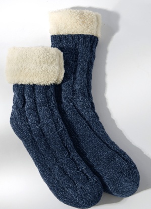 Damart Faux fur trim Thermolactyl Socks