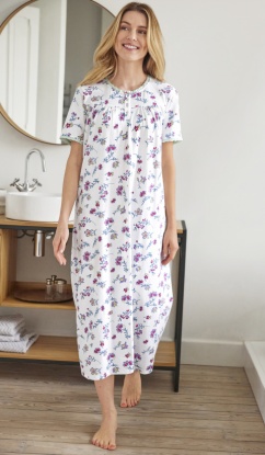 Damart 100%Pretty Floral Cotton Nightdress