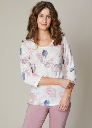 Jessica Graaf Jessica Graaf Scoop Neck Tulip Print Top