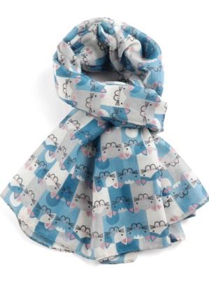 Pure Fashions Happy Cats Scarf