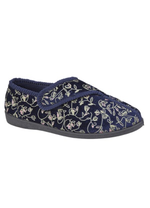 Jo & Joe Ladies Eva Flower Touch & Close Slippers