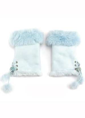 Pure Fashions Warm Fingerless Faux Fur Gloves