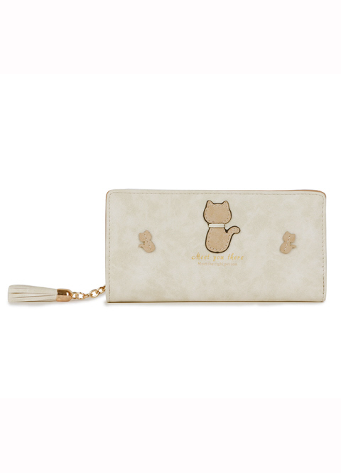 Long & Son Large Suede Cats Purse