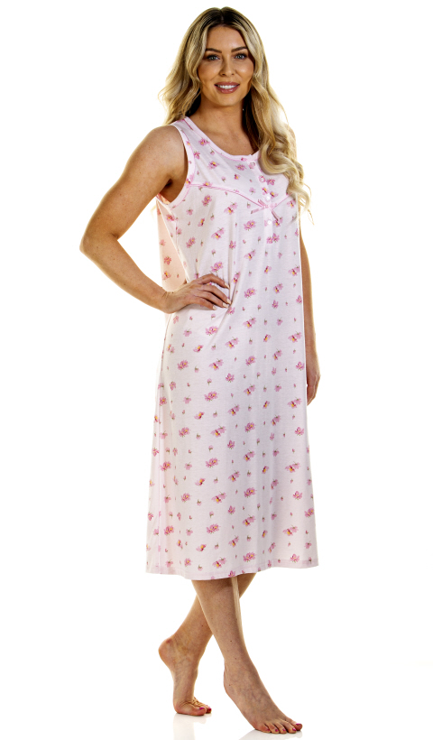 La Marquise Pink Blush Sleeveless Nightdress - Suzanne Charles