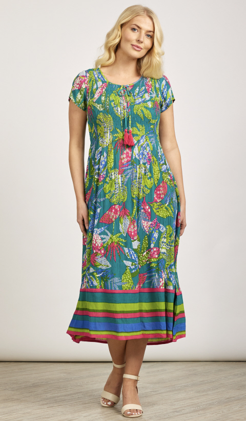 Mudflower Bright Summer Print Dress - Suzanne Charles