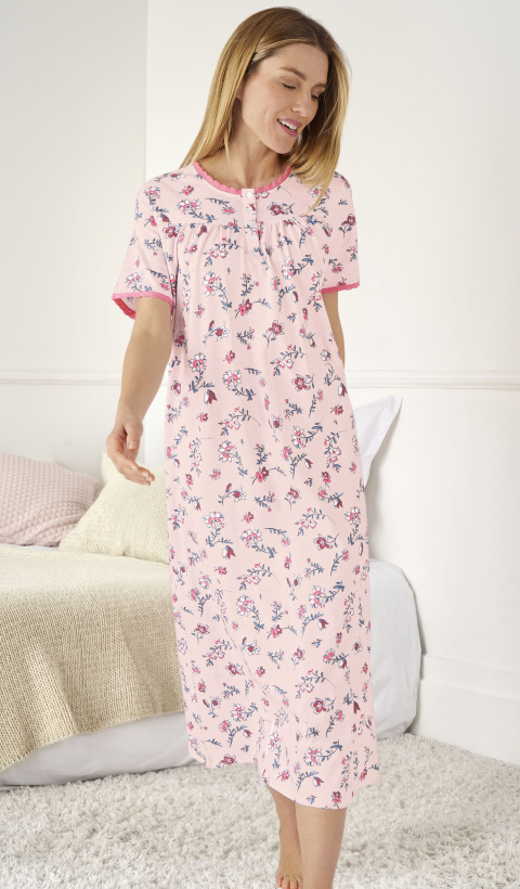 Damart 100%Pretty Floral Cotton Nightdress