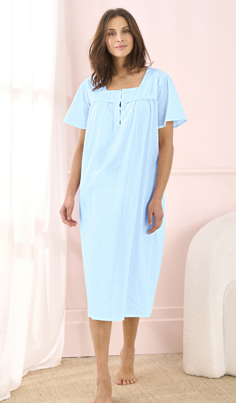 Damart 100 Cotton Short Sleeved Nightdress