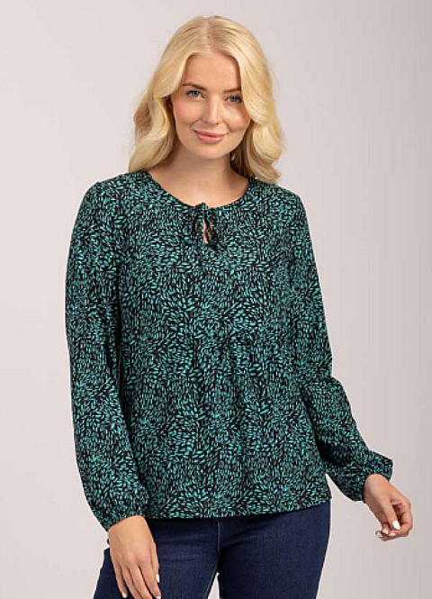 Mudflower Long Sleeve Tunic Top - Suzanne Charles