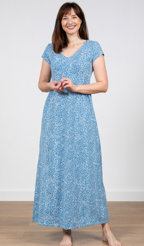 Lily & Me Mono Dots Blue Penelope Dress - Suzanne Charles