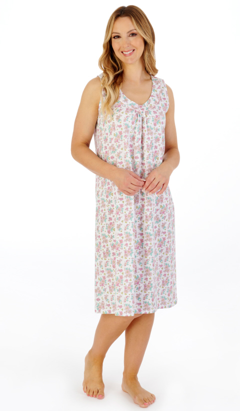 Slenderella Ditsy Floral Sleeveless Nightdress - Suzanne Charles