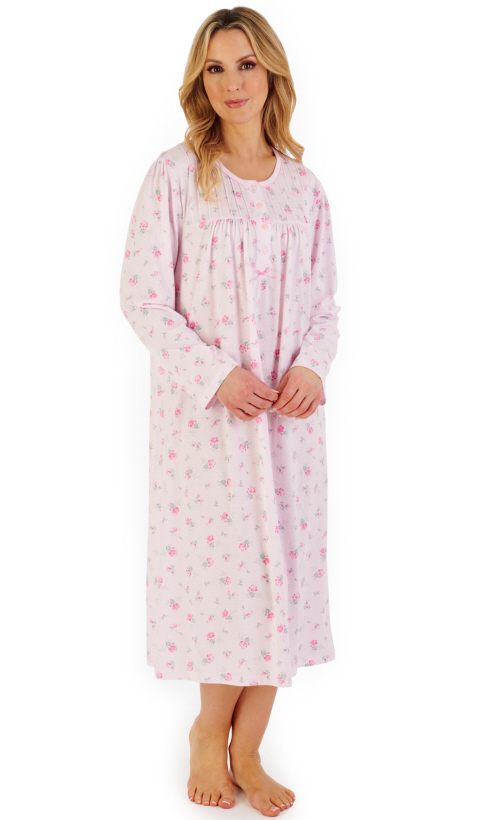 Slenderella Floral Burst Long Sleeve Nightdress