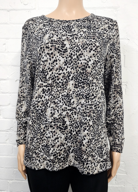 Classic Animal Print Long Sleeve Top