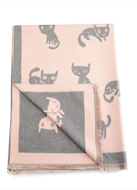 Red Cuckoo Cats Scarf