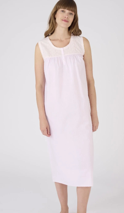 Damart Sleeveless 100% Cotton Sleeveless Nightdress